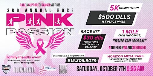 PINK PASSION 5K RUN | Horizon Mesa Park