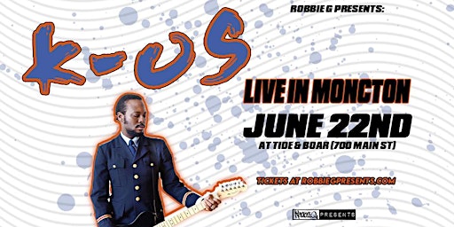 K-OS Live in Moncton June 22nd at Tide & Boar | Tide & Boar