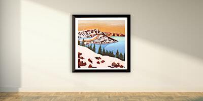 Snowy Crater Lake Instructed Painting Event | Venvino Art Studios