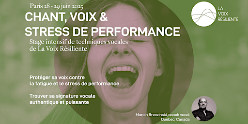 Chant, voix et stress de performance - stage intensif de techniques vocales | Studio Luna Rossa