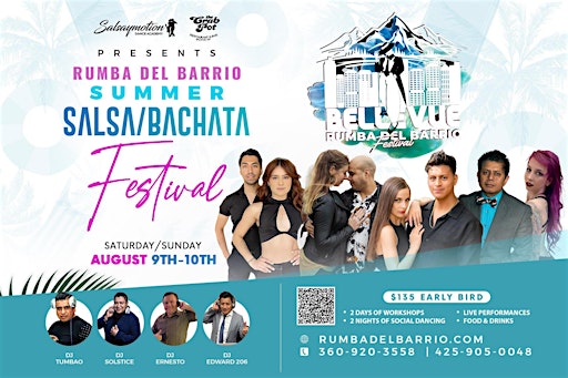 Summer Rumba Del Barrio Salsa Bachata Festival! Aug. 9-10 2025 | The Crab Pot Bellevue