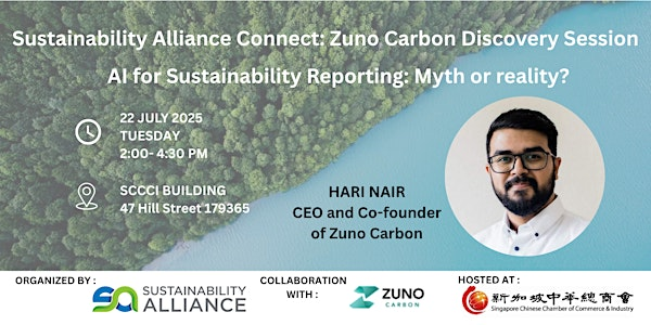 Sustainability Alliance Connect: Zuno Carbon Discovery Session | Singapore Chinese Chamber of Commerce & Industry