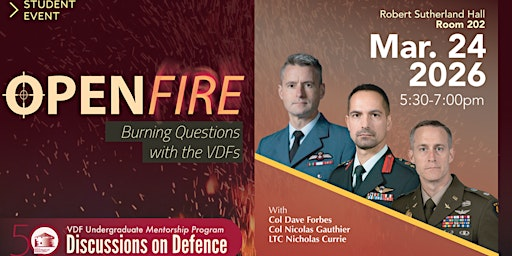 Open Fire: Burning Questions with the VDFs | Robert Sutherland Hall Room 202, Queen's University