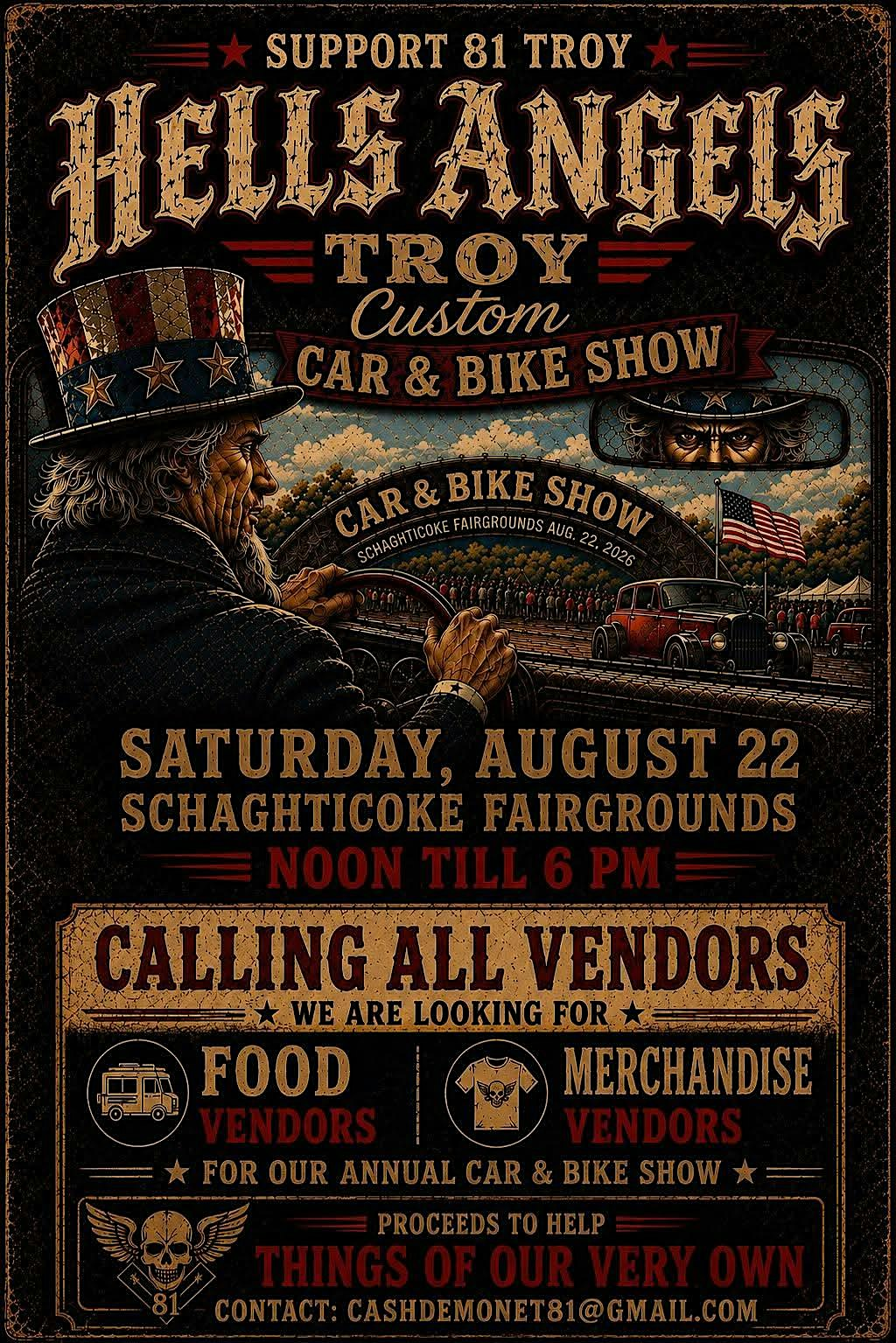 2nd ANNUAL TROY HELLS ANGELS CAR & BIKE SHOW | Schaghticoke Fairgrounds