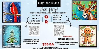 Christmas in July Paint Party | O! So Chic
