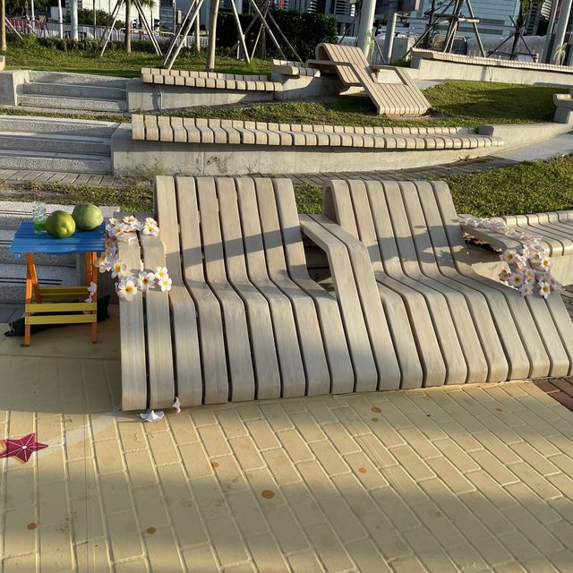 以沙灘為主題的海濱花園