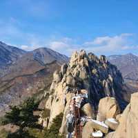 눈내린 설악산 울산바위 올라가기!