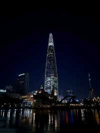 [석촌호수] 노을이 펼쳐진 롯데월드 포토존