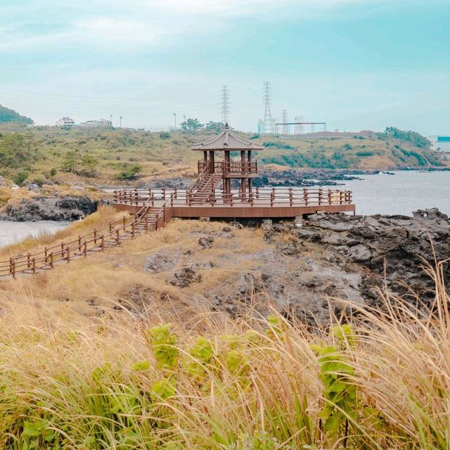 🍂제주바다와 한국 건축물 정자의 아름다운 조화[제주, 닭머르]