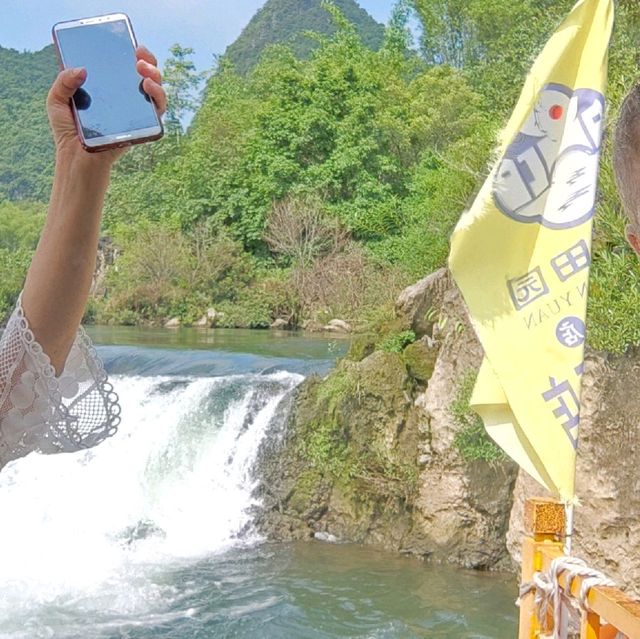 Idyllic waterfall boat trip 