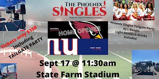 Season Opener vs NY Giants Phoenix Singles VIP Ultimate NFL Experience | State Farm Stadium