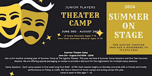 Theater Camp Session 5 - Twisted Fairytales Goldilocks - Acting Camp - July 8th -12th | The Agatha Mystery Dinner Theater at Creative Learning Society