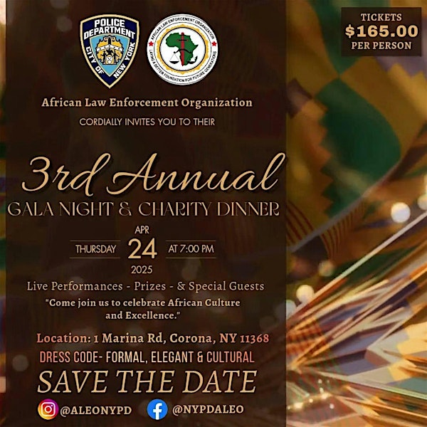AFRICAN LAW ENFORCEMENT ORGANIZATION  3RD ANNUAL AWARDS AND CHARITY DINNER | 1 Marina Rd