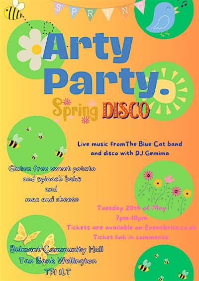 Arty Party spring disco | Belmont Community Hall