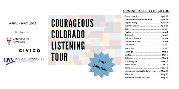 Fort Morgan - Courageous Colorado Listening Tour | To Be Announced