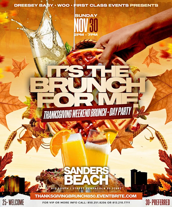 It’s The Brunch For Me: Thanksgiving Weekend Brunch + Day Party | Sanders Beach-Corinne Jones Resource Center
