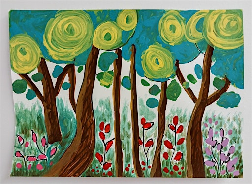 Earth Day Landscape Painting – Family Art Class | Expressive Brush Art Studio