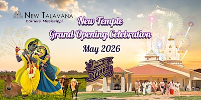 New Temple Grand Opening - Iskcon New Talavana MS | New Talavana Temple