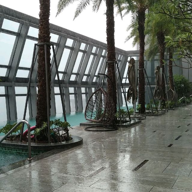 新板希爾頓絕美高空無邊際泳池