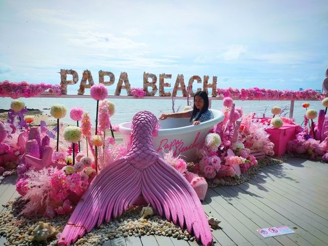 Papa Beach Pattaya คาเฟ่สุดชิค🍹🍰