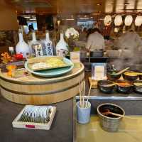 【台北吃到飽】 君悅酒店彩日本料理，純日料吃到飽，HSBC買一送一哦！