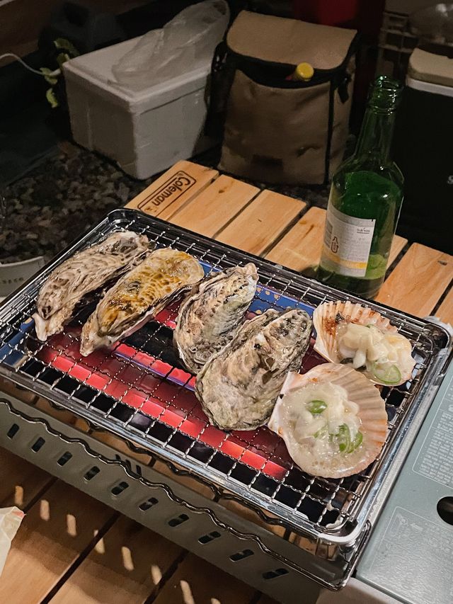 낭만적인 밀양 "서당골캠핑장"에서의 밤