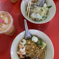 Mouth watering prawn noodle
