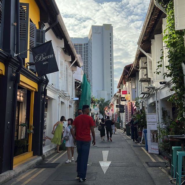 A narrow street in Singapore (Haji Lane) 