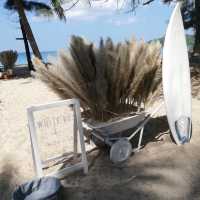white bus on the beach 