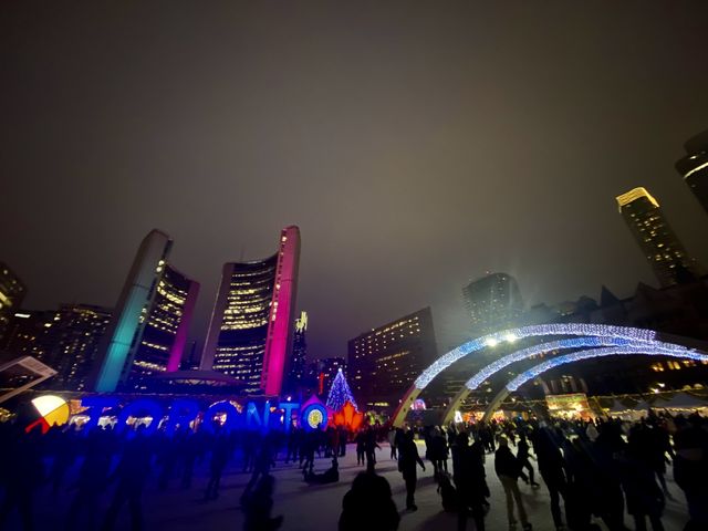 Awesome Lights Toronto Old City Hall at night
