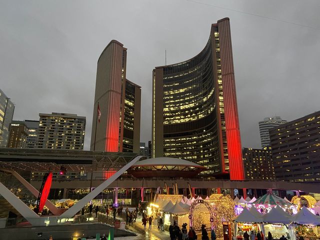 Awesome Lights Toronto Old City Hall at night