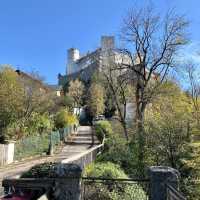 Going up to the Fortress Hohensalzburg 