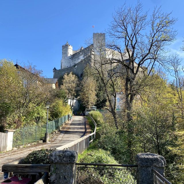 Going up to the Fortress Hohensalzburg 