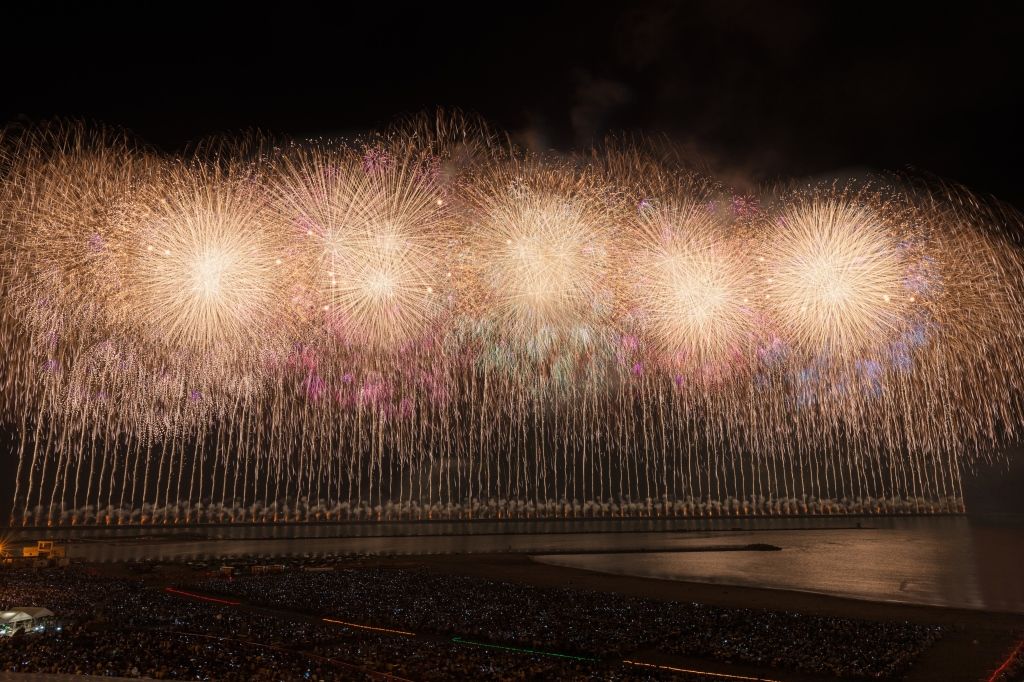 Gion Kashiwazaki Festival Sea Fireworks: Hanabi Festivals (Fireworks Festival) 2024 | Minatomachi Seaside Park
