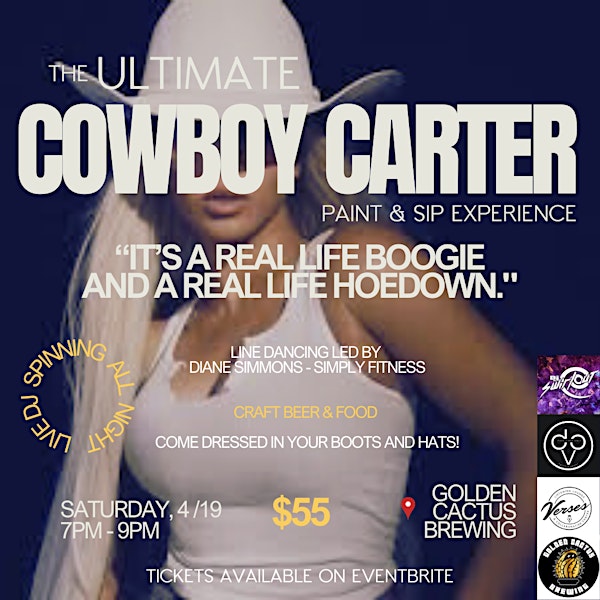 The ULTIMATE Cowboy Carter Paint & Sip Experience | Golden Cactus Brewing