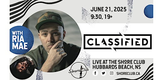 Classified - with Ria Mae - Live at the Shore Club - $45 (SATURDAY) | Shore Club