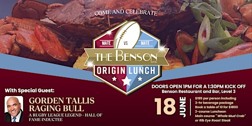 The Benson Origin Lunch | The Benson Restaurant and Bar