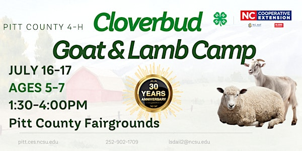 4-H Cloverbud Goat and Lamb Camp | Pitt County Fairgrounds
