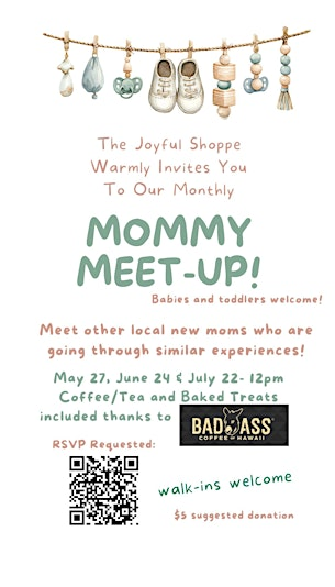Mommy Meet-Up! at the Joyful Shoppe of the Support Network | The Joyful Shoppe