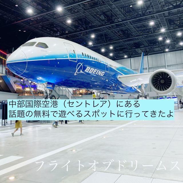 中部国際空港にある　無料遊びスポット　　フライトオブドリームス