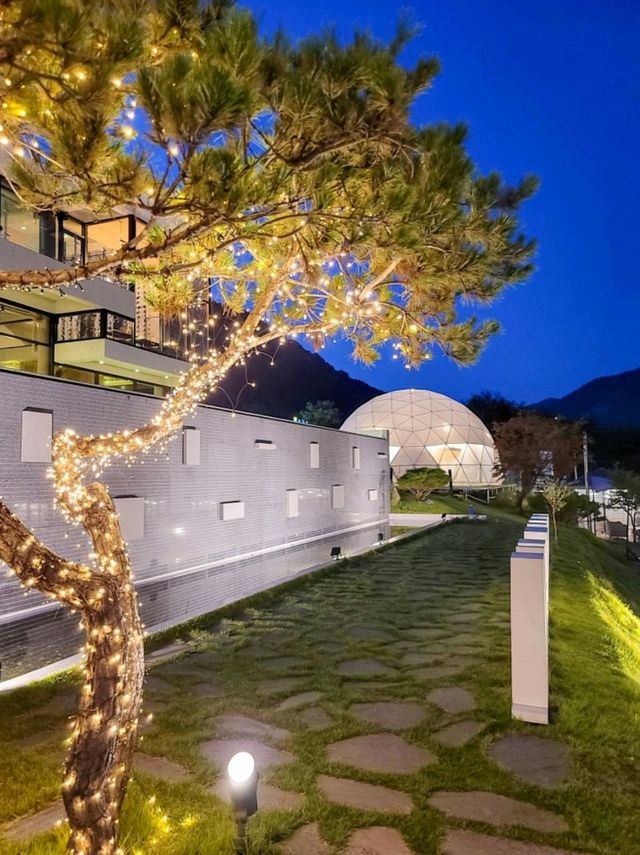 계룡산뷰가 아름다운 공주 동학사카페 에어산, 야경도 예쁜곳⛰️