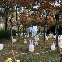 Ma On Shan park with festive decorations 