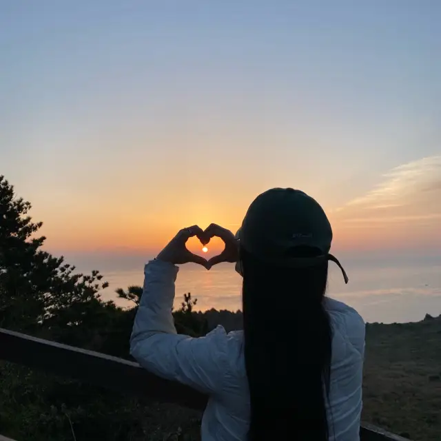 성산일출봉에서 일출보기 성공 