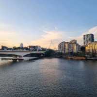 Beautiful Brisbane River With Sunrise