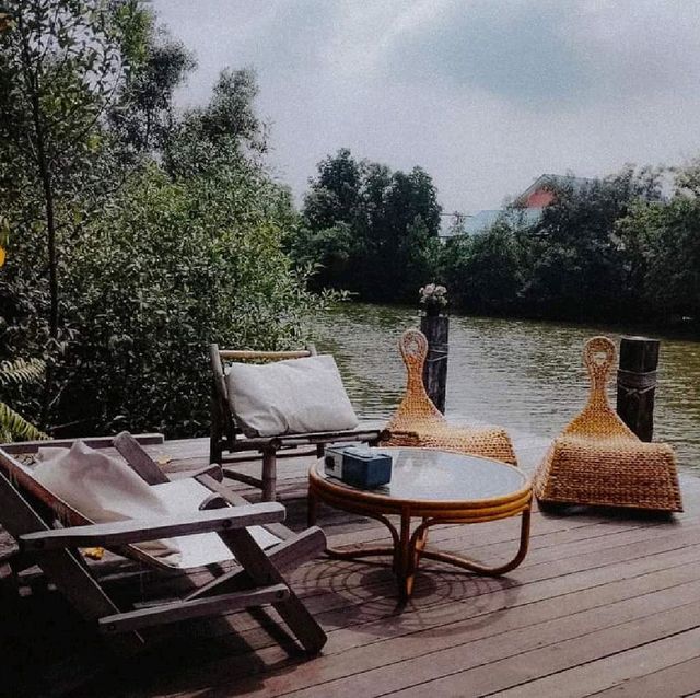 "อยากหลบร้อนไป"PakPap Cafe สมุทรสาคร☕🌴