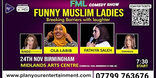 Funny Muslim Ladies FML Standup Comedy Show Birmingham | Midlands Arts Centre