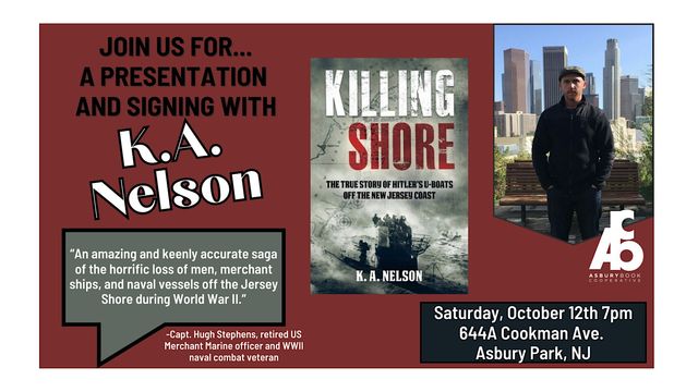 Presentation and Signing: KILLING SHORE by K.A. Nelson | Asbury Book Cooperative