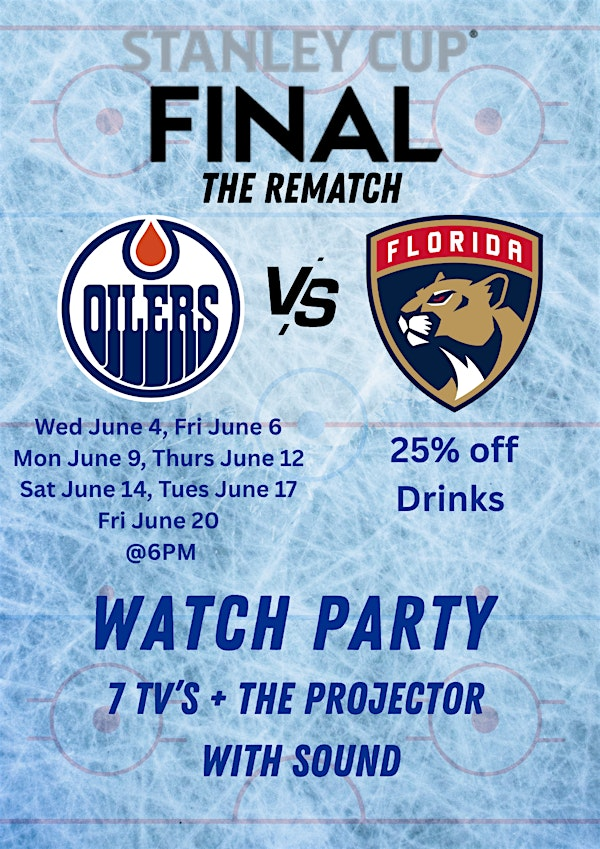 Stanley Cup Final: Oilers Vs Panthers Watch Party | Tavern 1883, 9 Street, Canmore, AB, Canada