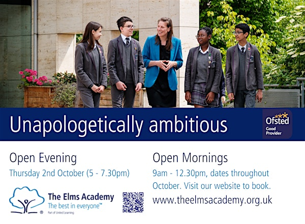 The Elms Academy Open Evening 2025 | The Elms Academy