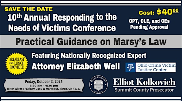 10th Annual Responding to the Needs of Victims Conference | Hilton Akron/Fairlawn